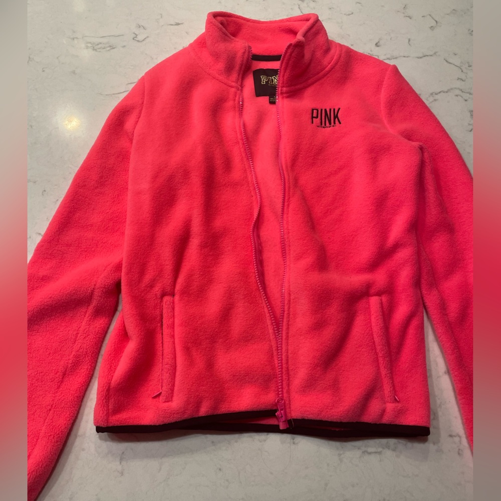 Hot Pink Victoria’s Secret Pink Fleece Jacket